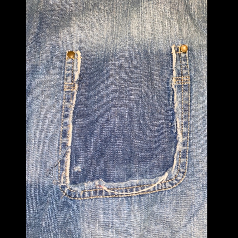 Urban Outfitters Vintage Distressed Denim Shirt - Picture 2 of 5